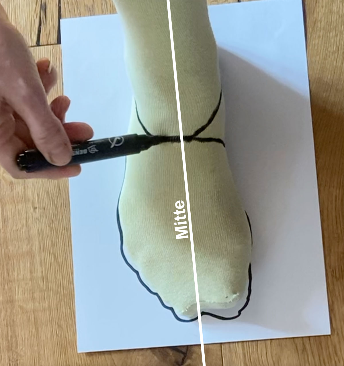 Schnittmuster für Schuhe zeichnen