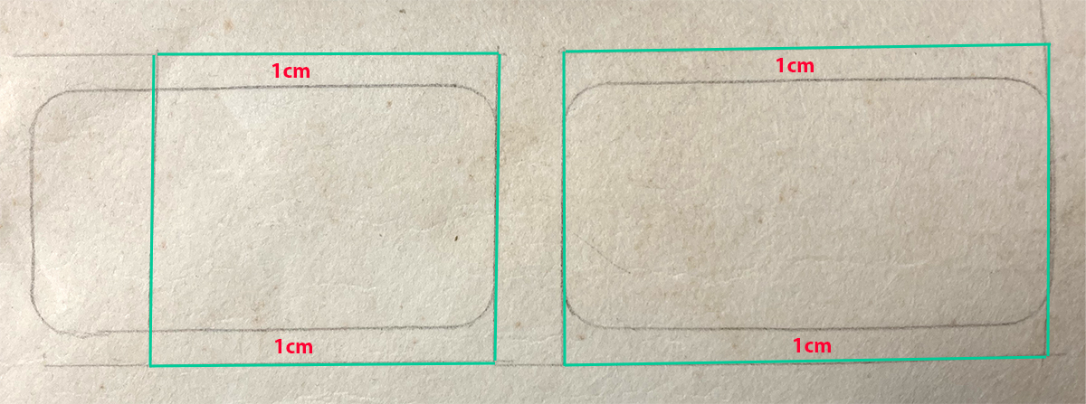 Einlage anzeichnen und auschneiden
